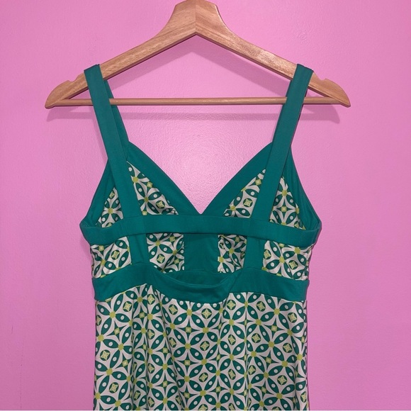 Patagonia Dress Women’s Size Medium Teal Green Minette Jersey Knit V-Neck - Picture 6 of 9